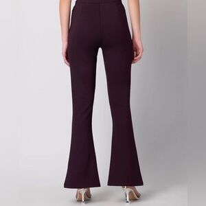 H&M burgundy flare leggings size L NWT